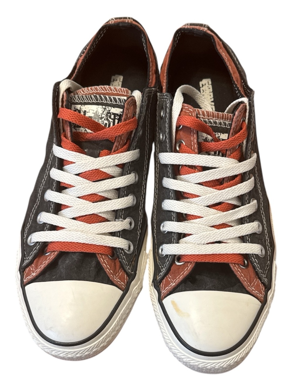 CONVERSE All Star Double Tongue | Rare | Black White Rust | Men’s 10